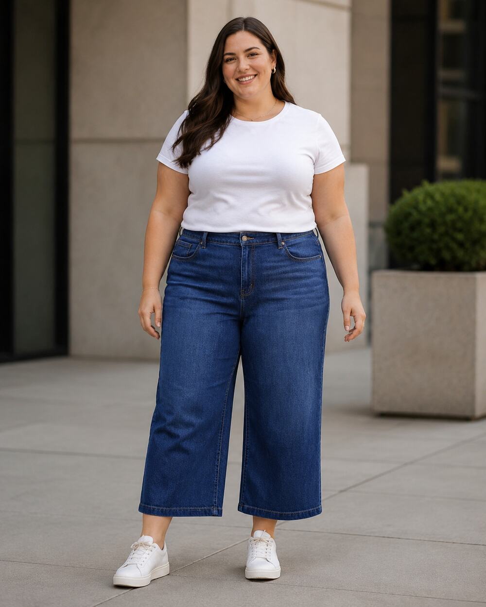 Lane Bryant Flex Magic Wide Leg Crop Jeans Size 22